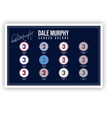 Dale Murphy Signed 'Career Colors' mini poster